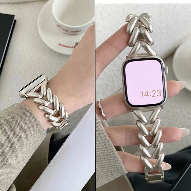 Metal band for Apple Watch 10 band 46mm 42mm 41mm 44mm 45mm 40mm 49mm Women watch band Belt band Apple Watch Series 9 8 7 SE Ultra