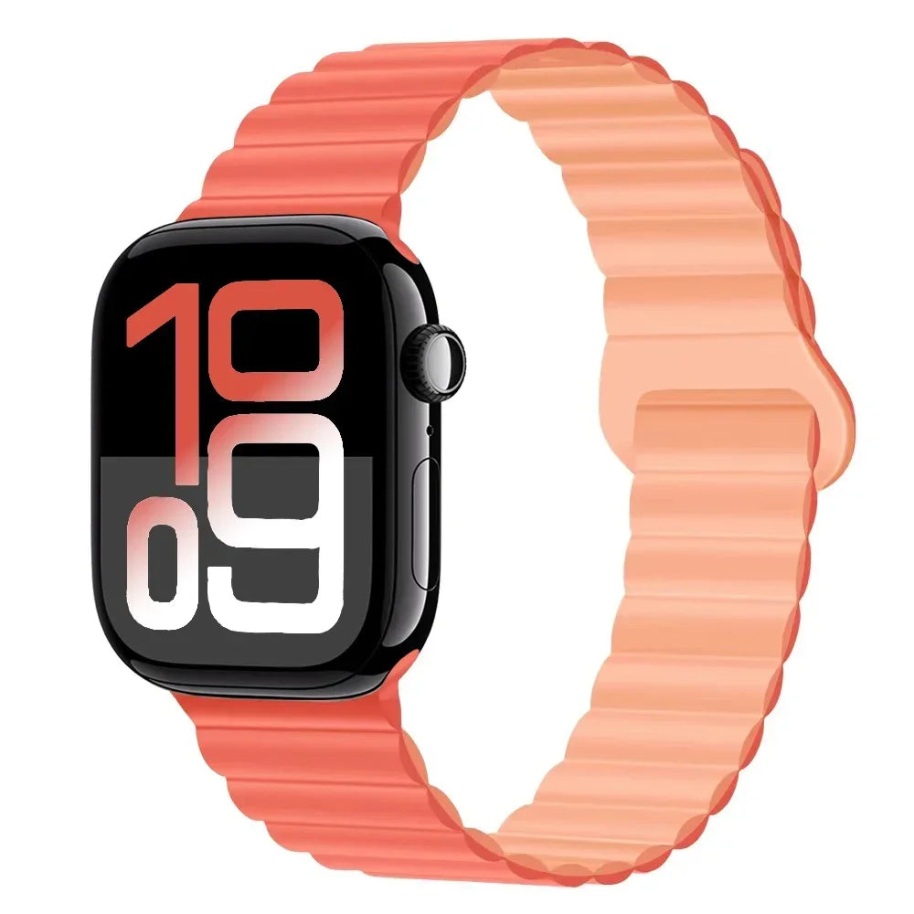 Silicone band for Apple Watch Ultra 3 2 1 49mm 11 10 42mm 46mm Magnetic band for Series 9 8 7 6 5 4 SE3 41mm 45mm 44mm 40mm