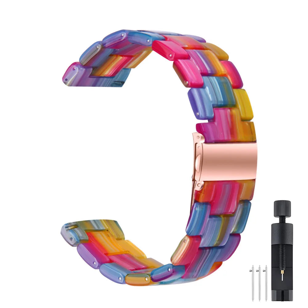 20mm Resin Band Loop For Samsung Galaxy Active 2 40 44mm Bracelet Strap Correa For Watch 3 41mm 4 5 6 7 Classic 42mm 46mm