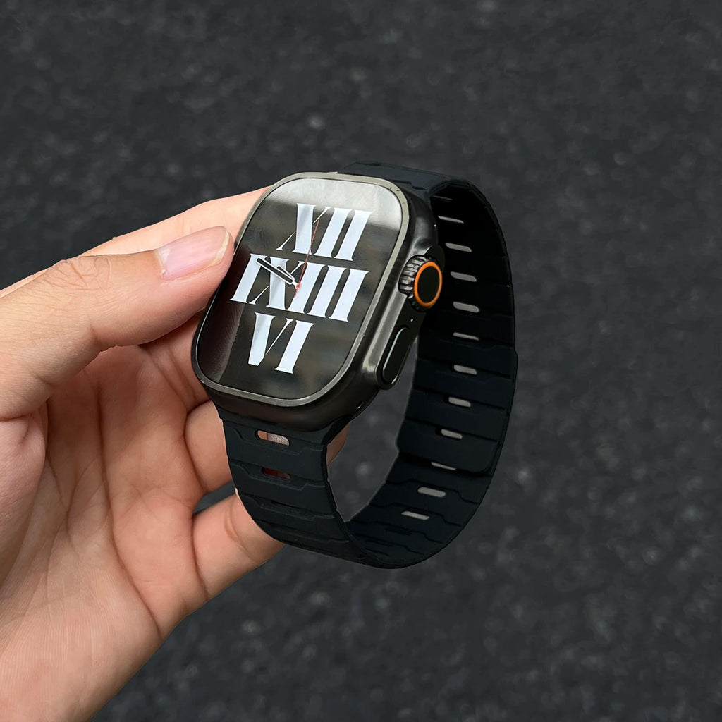 Magnetic Silicone for Apple Watch Ultra 3 band 40mm 44mm 46mm 45mm 49mm 42mm 41mm correas para band Apple Watch 11 10 SE 9 8 7 6