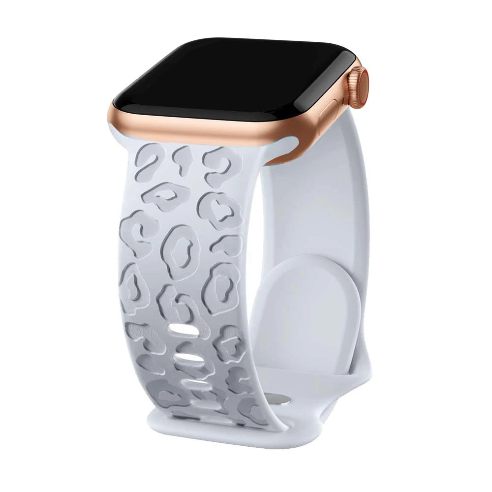 Engraved Leopard band For Apple Watch Ultra 2 3 band 49mm 44mm 41mm 40mm 45mm 38mm Silicone band Apple Watch Series 98765SE 10 11 46mm 42mm
