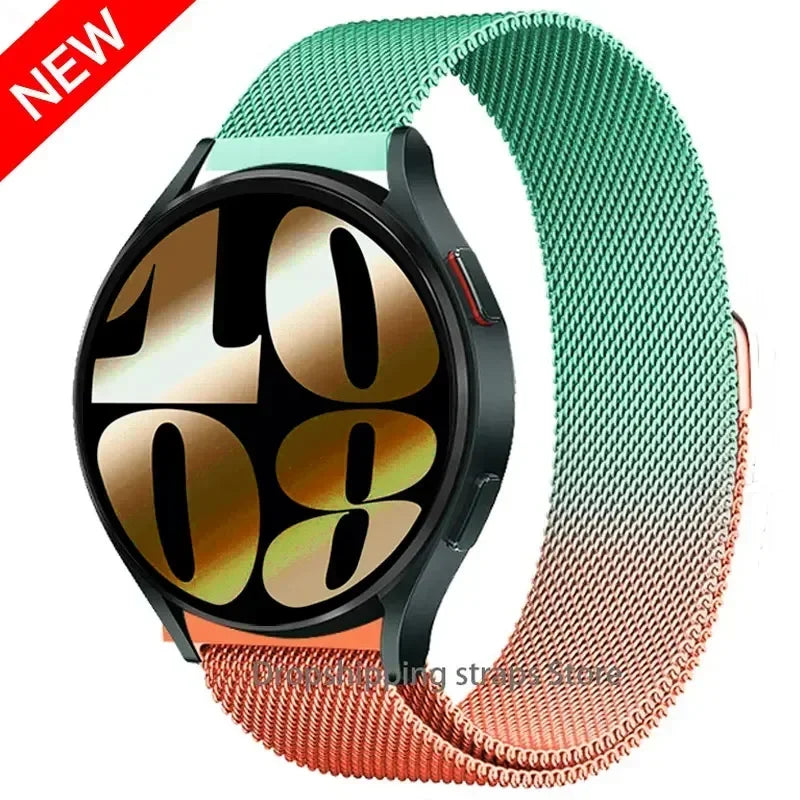 22mm 20mm band for Samsung Galaxy Watch 5-pro-6-4-Classic Milanese loop Metal magnetic starlight bracelet Huawei GT 4-3-2e strap