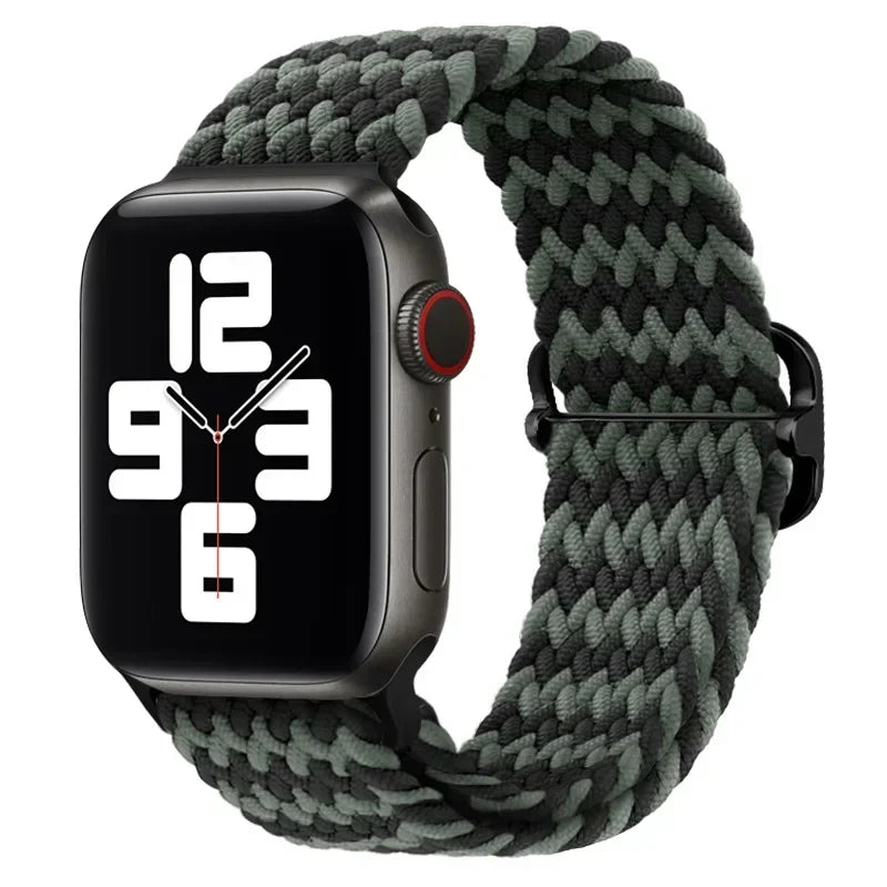 Nylon band for Apple Watch Ultra 2 band 49mm 40mm 44mm 41mm S10 46mm Elastic Braided Loop band Apple Watch Series 9 8 7 6 SE 5 4