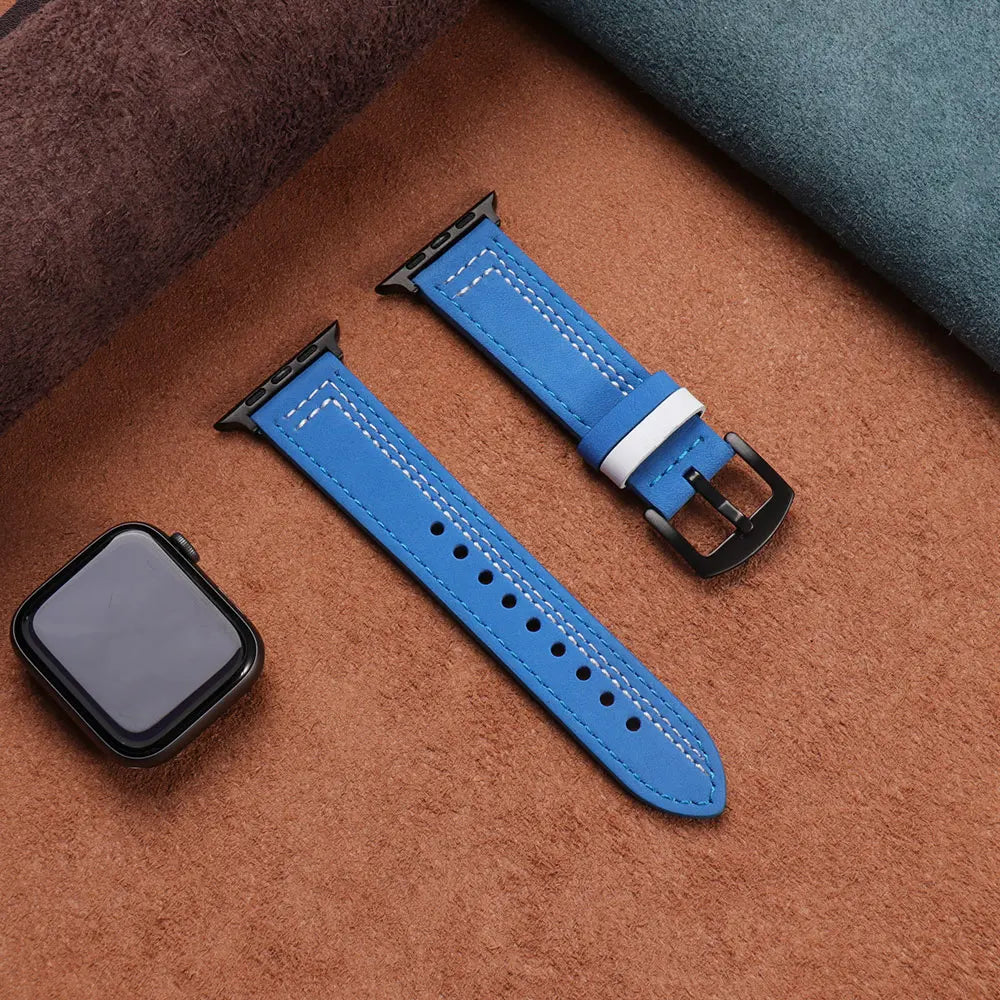 Leather loop band For Apple Watch Ultra 2 band 44mm 45mm 49mm 40mm 42mm 38mm 41mm sport band Apple Watch Series 9 8 7 3 4 5 6 se