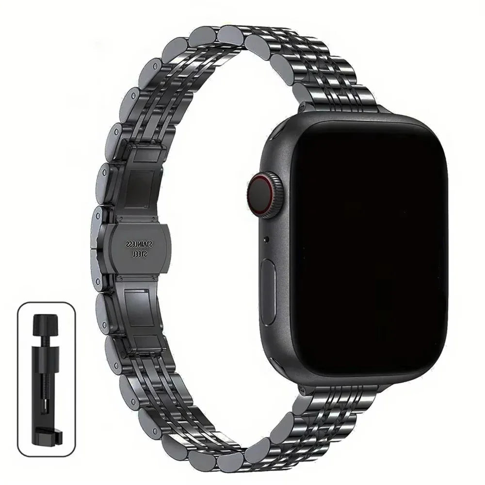 Stainless Steel band for Apple Watch band 49mm 46mm 44mm metal band Apple Watch Ultra Series 10 9 8 7 6 SE for Women 45mm 42mm 41mm