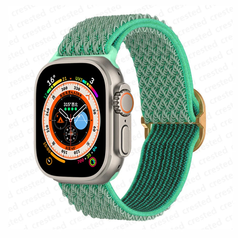 Scrunchie band for Apple Watch band 45mm 44mm 40mm 41mm 42mm 46mm 49mm Elastic Nylon band Apple Watch Series 10 9 8 7 SE Ultra 2