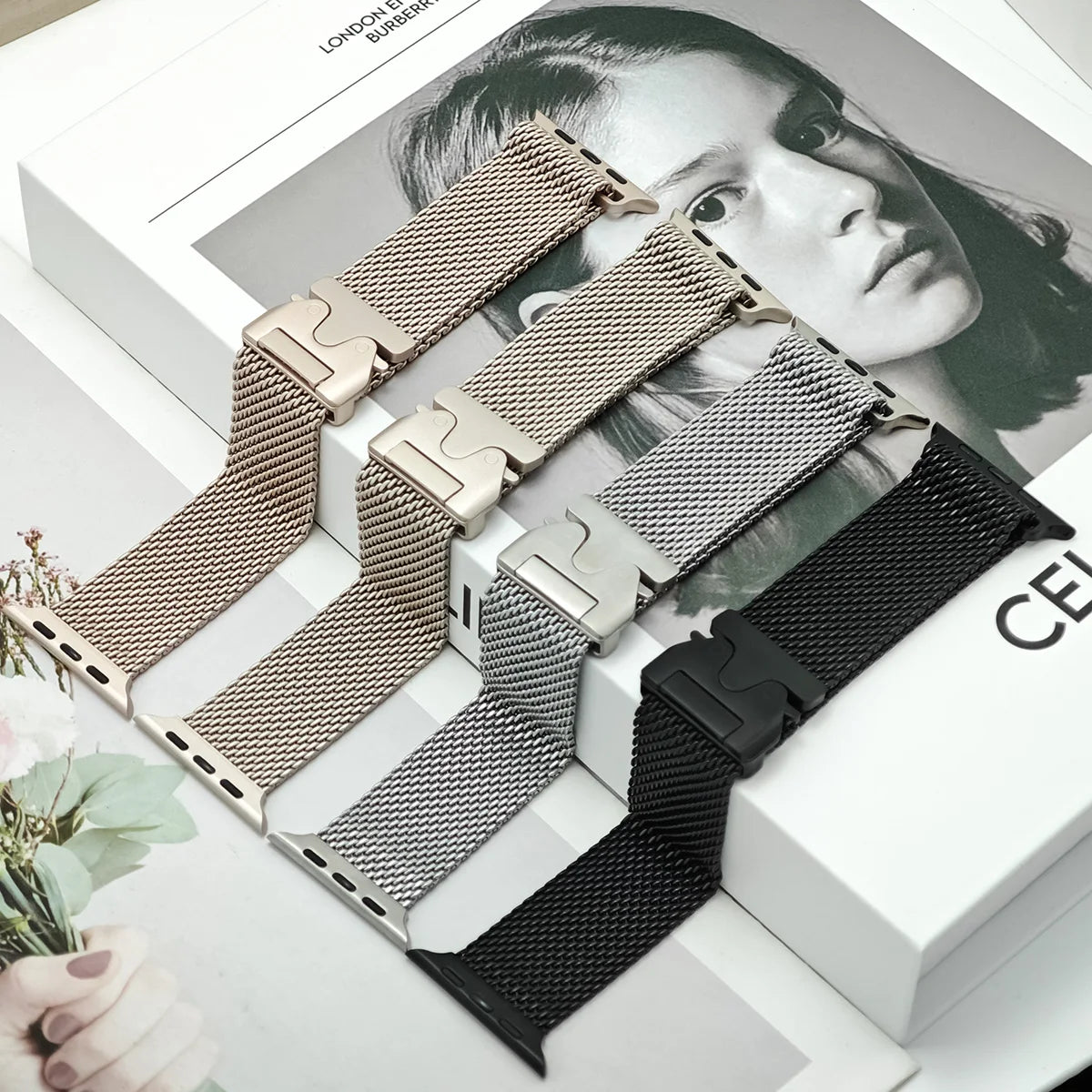 Milanese band for Apple Watch band Ultra 2 49mm 46mm 42mm 44mm 45mm 41mm 40mm Loop band for Apple Watch Series 10 9 7 8 5 6 SE 5