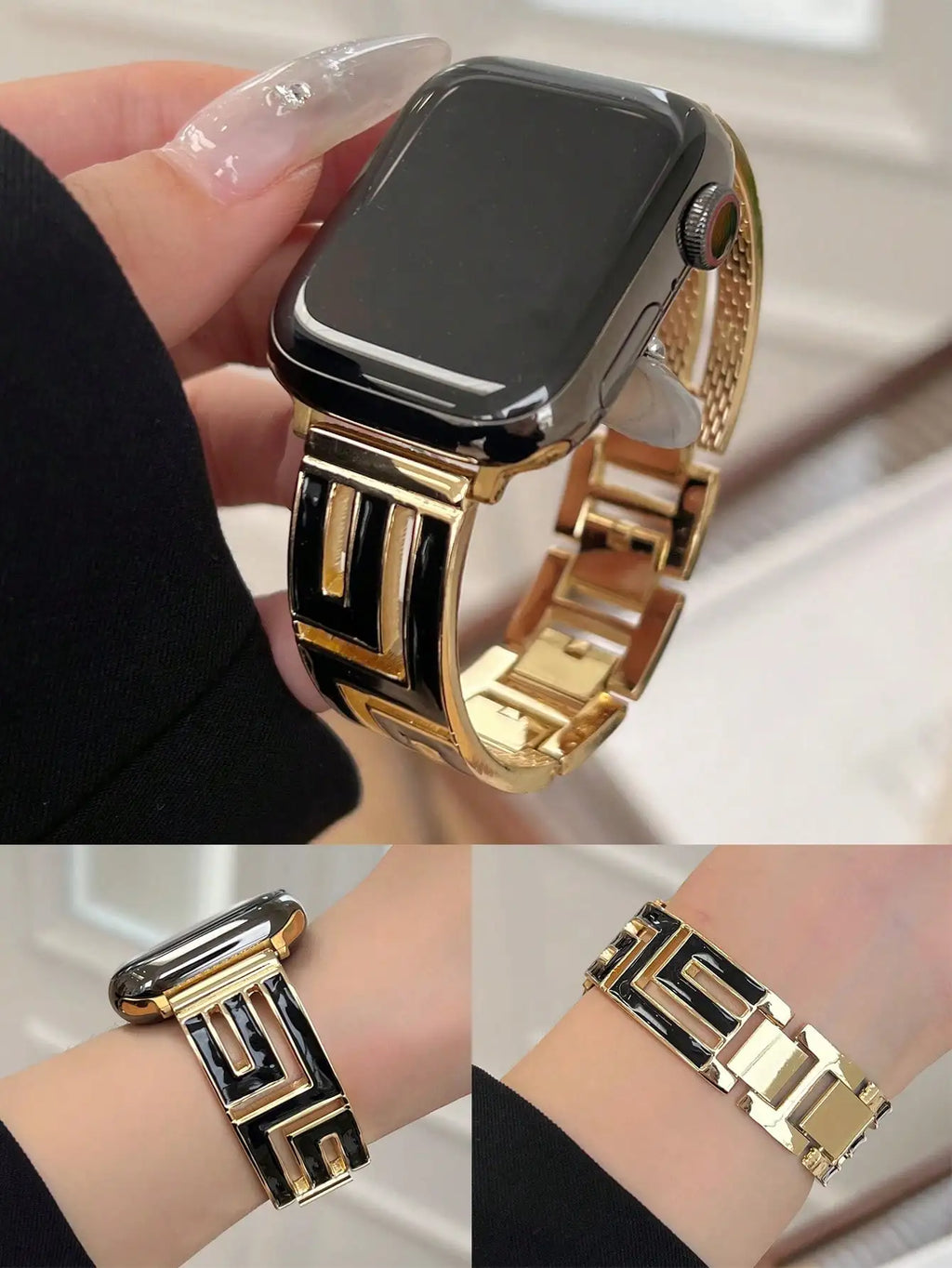 Luxury metal band for Apple Watch S10 46mm 42mm Ultra 2 49mm 9 8 7 45mm 41mm Women band for Apple Watch SE 6 5 4 40mm 44mm 38mm