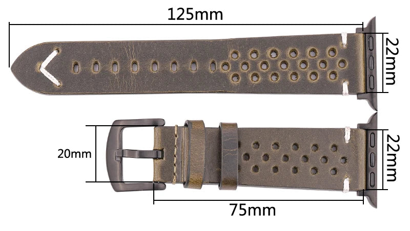 Genuine Leather band For Apple Watch band Serie 7 6 5 4 SE band 44mm 45mm 40mm 41mm 42mm 49mm Women Men Apple Watch Watchband