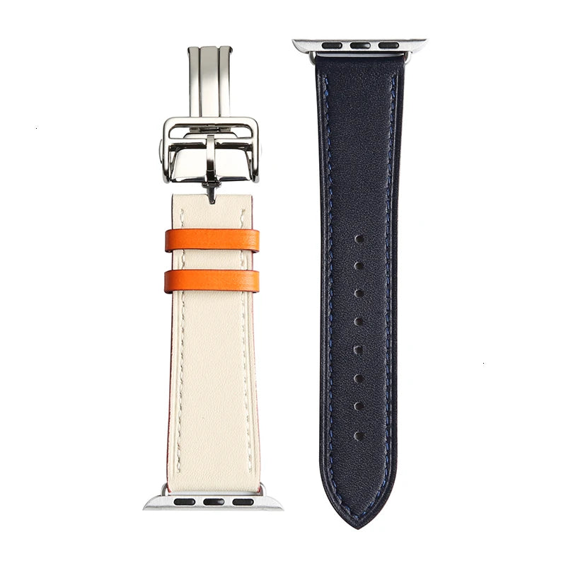 Genuine Leather band For Apple Watch Series 11 10 9 8 SE 3 band 46mm 44mm 41mm 45mm 42mm 38mm band Apple Watch Ultra 3 2 1 49mm