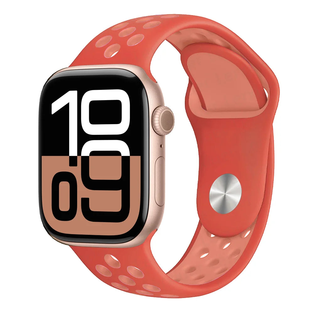 Official band For Apple Watch band 11 42mm 46mm 44mm 41mm 40mm 45mm Silicone band Apple Watch 10 9 8 7 6 5 SE 3 Ultra 3 2 49mm