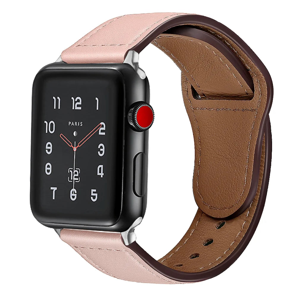 Leather band For Apple Watch 11 10 band 46mm 42mm 44mm 45mm 49mm 41mm 40mm correa band Apple Watch Series 8 9 3 4 5 6 SE 7 Ultra3