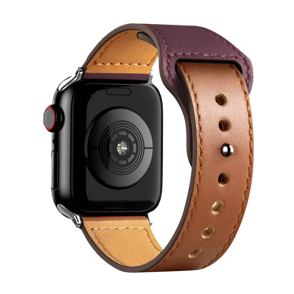 Leather band For Apple Watch 11 10 band 46mm 42mm 44mm 45mm 49mm 41mm 40mm correa band Apple Watch Series 8 9 3 4 5 6 SE 7 Ultra3