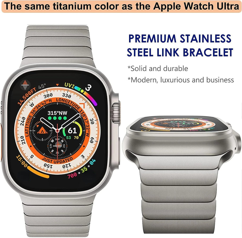 Ultra 3 2 Titanium Color For Apple Watch Ultra 49mm 45mm 44mm 42mm Luxury band Apple Watch 11 46mm 41mm 9 10 Stainless Steel Band
