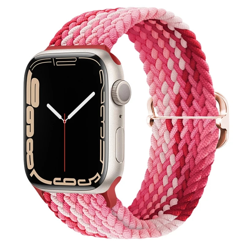 Braided Solo Loop band For Apple Watch band 40mm 44mm 45mm 41mm 38mm 42mm 49mm band correa Apple Watch Series Ultra 9 8 7 6 5 SE
