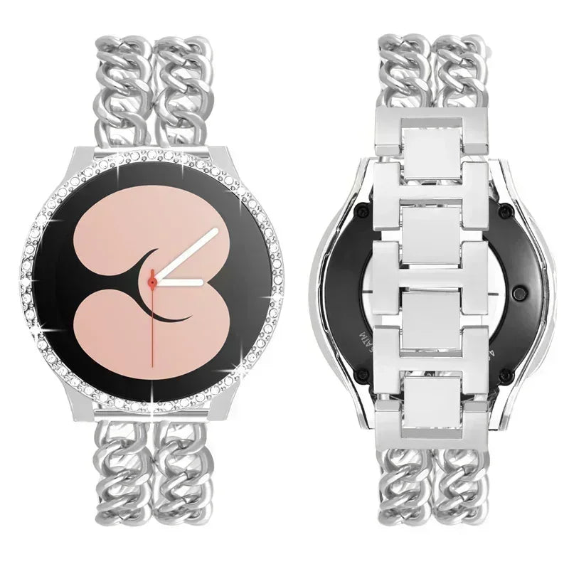 20mm 22mm Watchbands For Samsung Galaxy watch 6 5 4 Classic Metal Luxury bracelet Amazfit Bip 5/Bip3 pro/Balance/GTS/GTR 4 strap