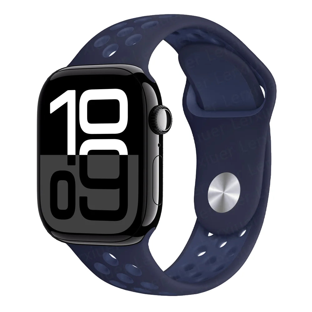 Official band For Apple Watch band 11 42mm 46mm 44mm 41mm 40mm 45mm Silicone band Apple Watch 10 9 8 7 6 5 SE 3 Ultra 3 2 49mm