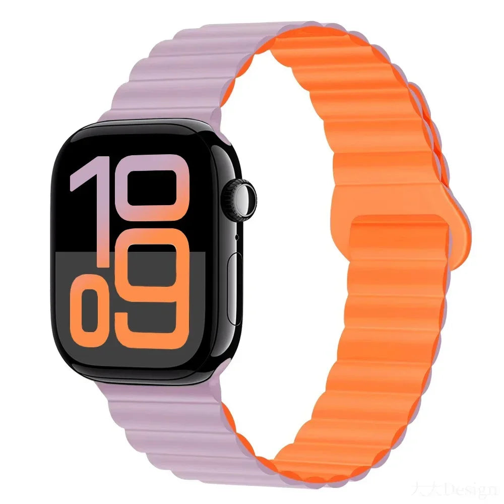 Silicone band for Apple Watch Ultra 3 2 1 49mm 11 10 42mm 46mm Magnetic band for Series 9 8 7 6 5 4 SE3 41mm 45mm 44mm 40mm
