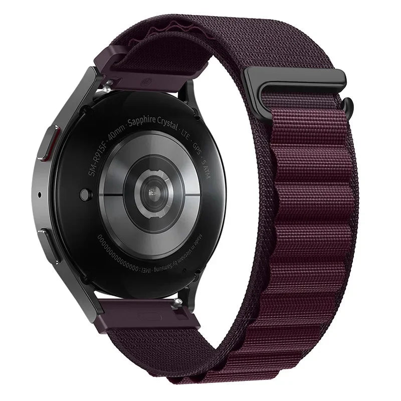 20mm 22mm Nylon Alpine Strap for Samsung Watch 7 6 5 Classic Bracelet Wristband for Huawei Watch 5/4/GT6-5 Pro 46mm Amazfit GTR