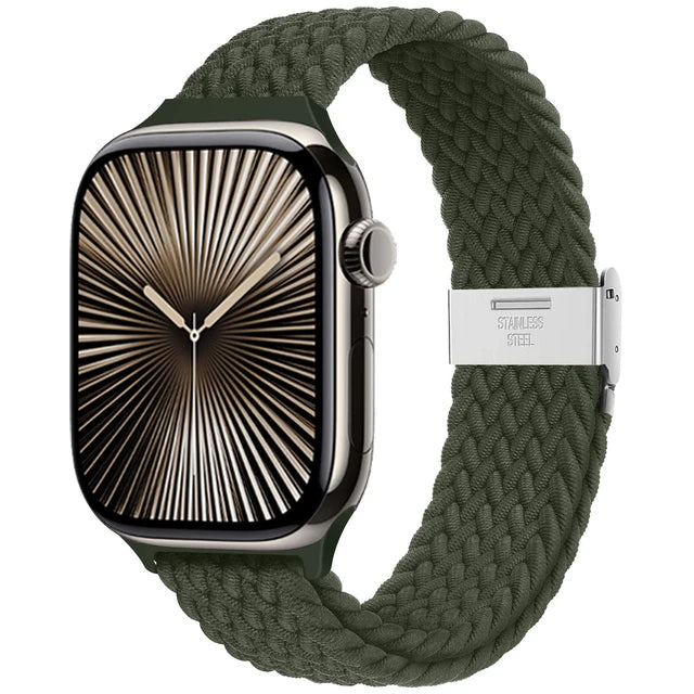 band For Apple Watch band 46mm 45mm 44mm 49mm 40mm 41mm 42mm Braided loop correa band Apple Watch Series 10 8 9 7 5 SE 6 4 Ultra