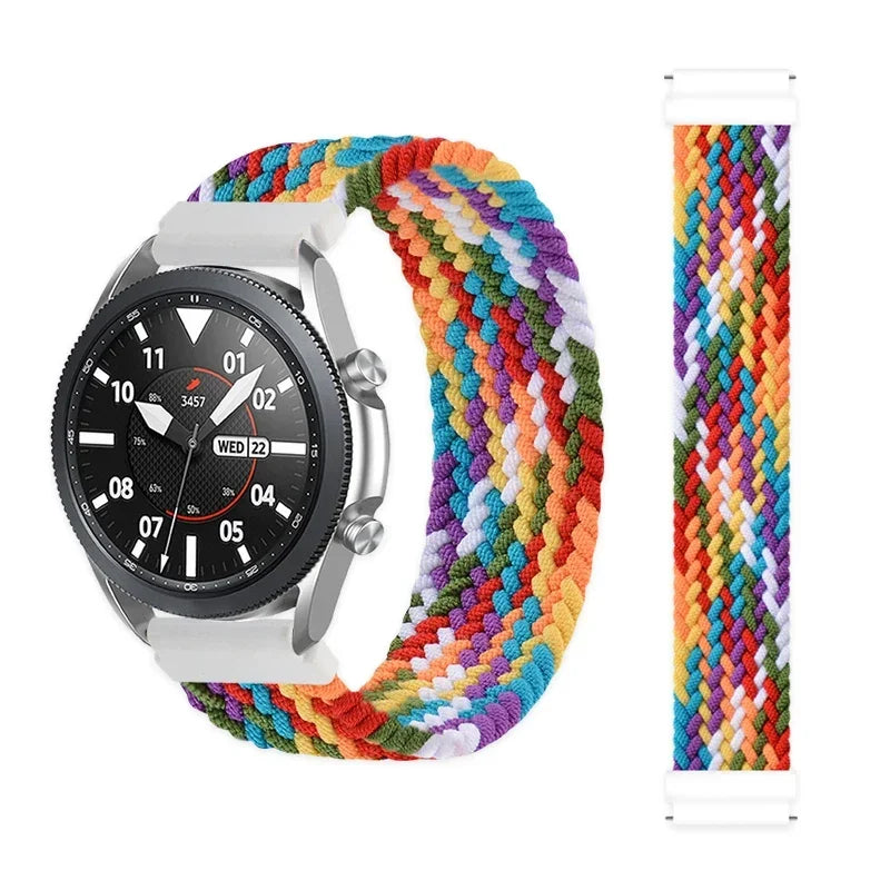 Braided solo loop for Samsung Galaxy Watch 7 44mm 40mm Strap correa Bracelet Galaxy Watch 4 6 Classic 5 pro 45MM 20MM 22MM band