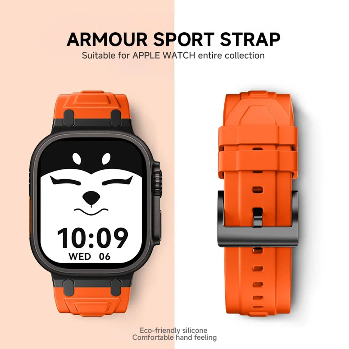 Silicone band for Apple Watch band Ultra 2 1 49mm 46mm 45mm 44mm 42mm Sport band for Apple Watch Series 10 9 8 7 6 5 SE Correas