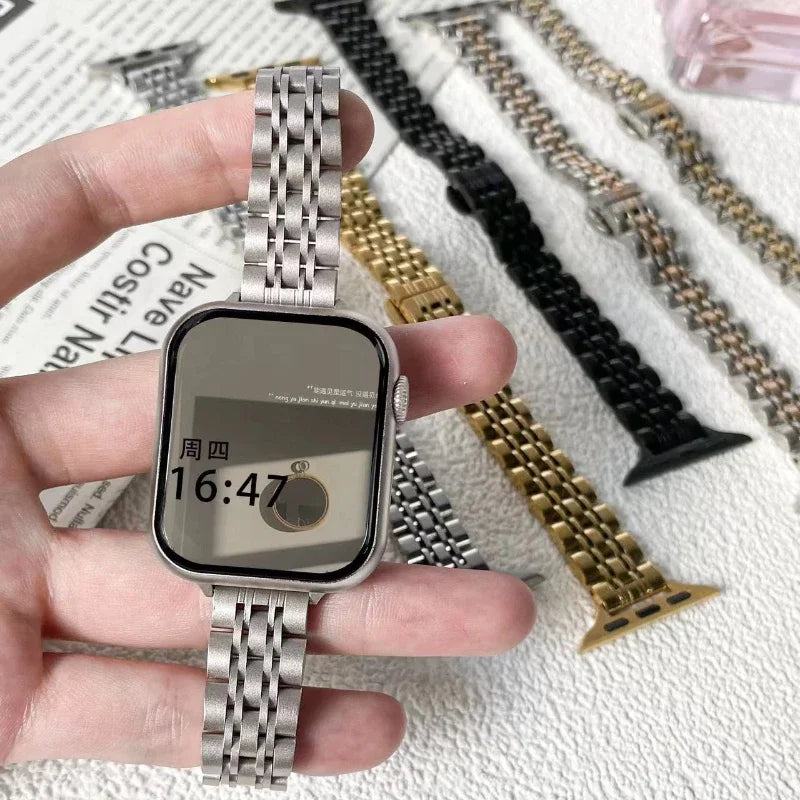 Women Slim metal band For Apple Watch 8 7 41mm 45mm Stainless Steel band Apple Watch Ultra 49mm 6 5 4 3 SE2 44mm 40mm 42mm Band