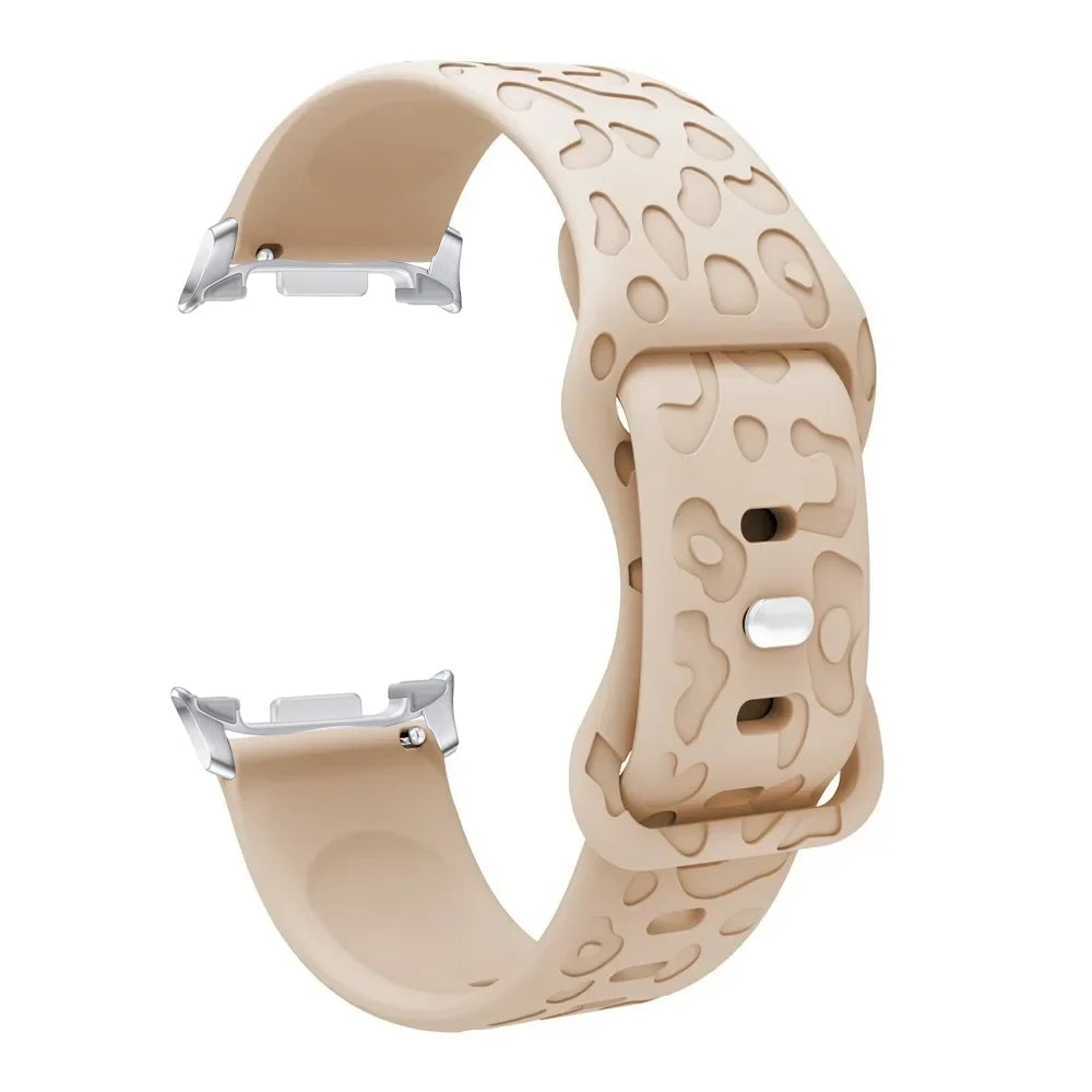 Samsung galaxy watch 8 Band Leopard Print Strap For galaxy watch 8 classic Silicone Engraved Wristband Replaceable Watchband
