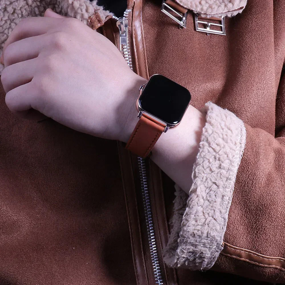 Leather strap For Samsung Galaxy watch 7/6/5/pro/4/Classic/Active 2 20mm 22mm bracelet Huawei GT/Amazfit GTS/GTR 4/3/2 mini Band