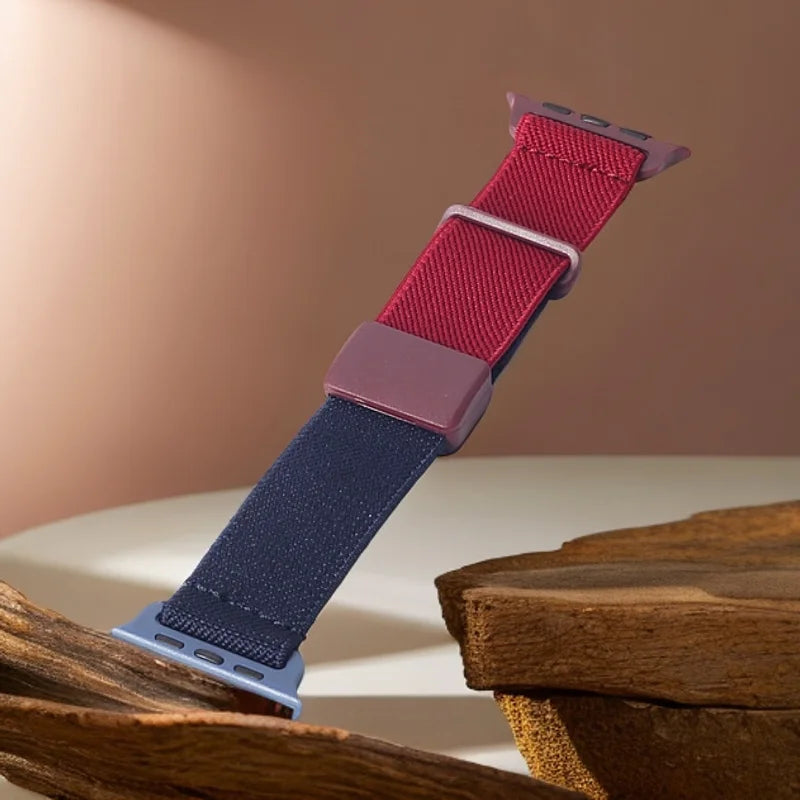 Magnetic band for Apple Watch band 38mm 40mm 41mm 42mm 44mm 45mm Children Nylon Elastic Watch band for Girls and Boys Small Wristband