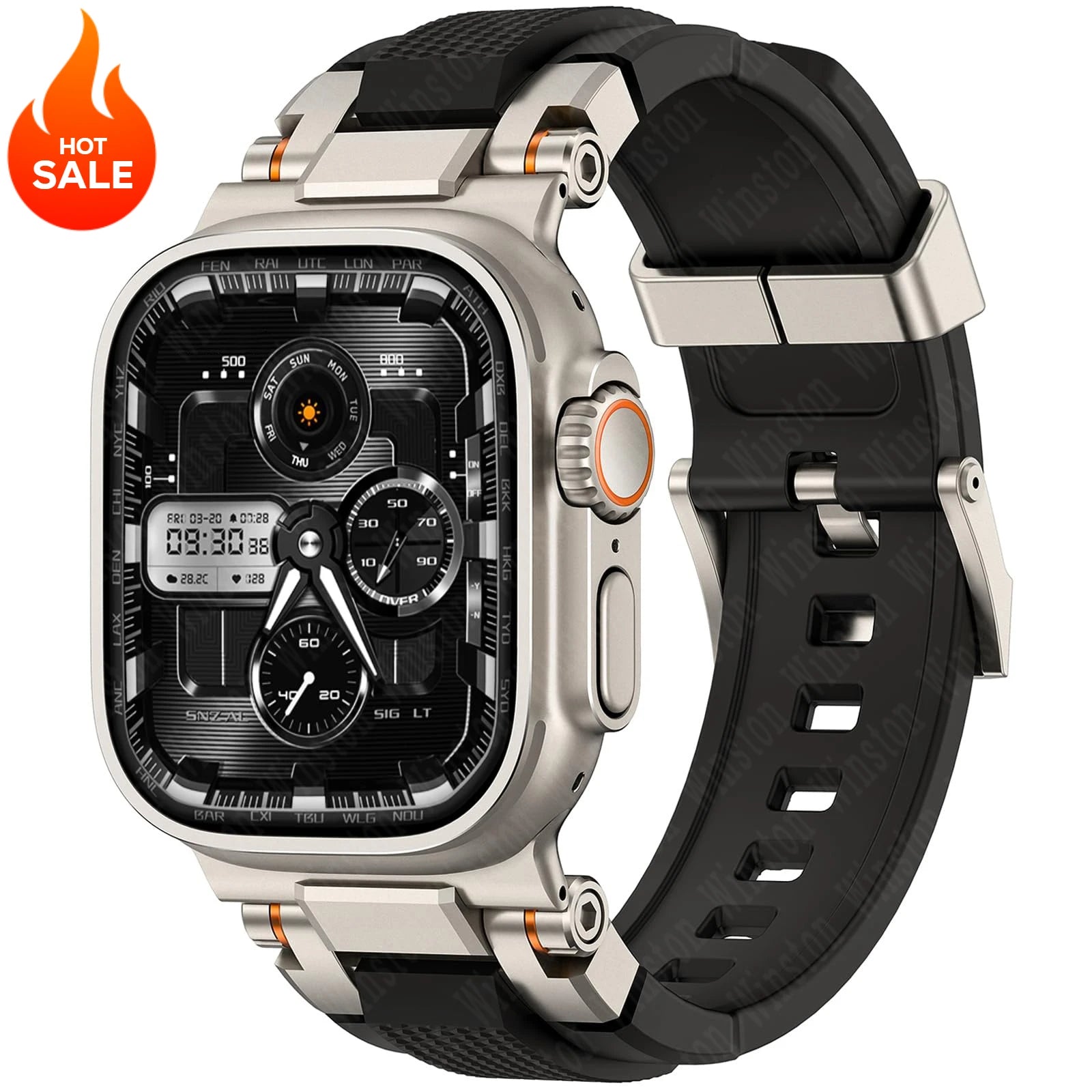 Men's Sport TPU band for Apple Watch band Ultra 2 49mm 46mm 45mm 44mm 42mm Silicone band for Apple Watch Series 10 9 8 7 6 5 4