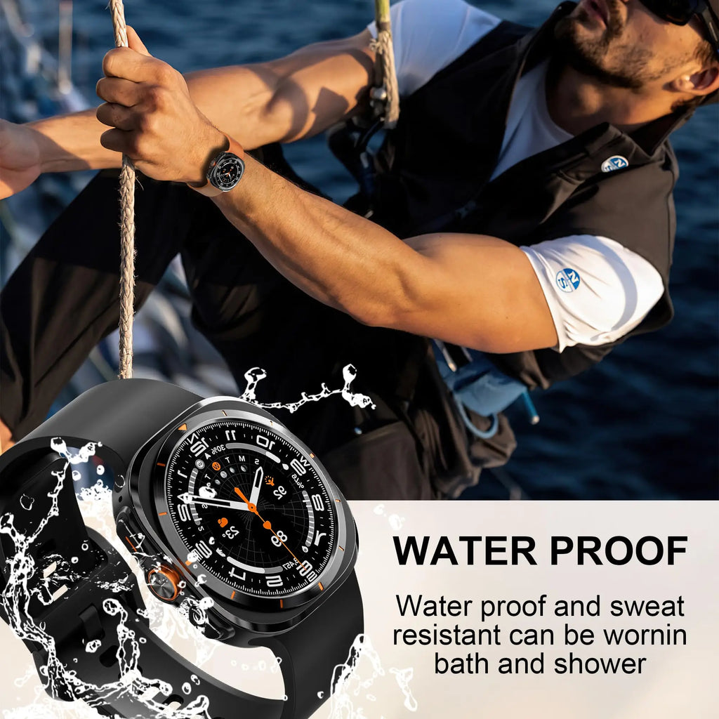 Original Silicone Band For Samsung Galaxy Watch Ultra Strap 47mm Accessories Sport Bracelet correa Galaxy Watch 7 Ultra 47 mm