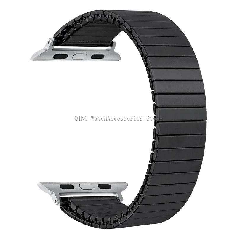 for Apple Watch band 40mm 44mm 45mm 41mm Slim metal Elastic Stretch watch band Bracele band for Apple Watch 7 6 SE 5 4 8 49mm 42mm 38mm