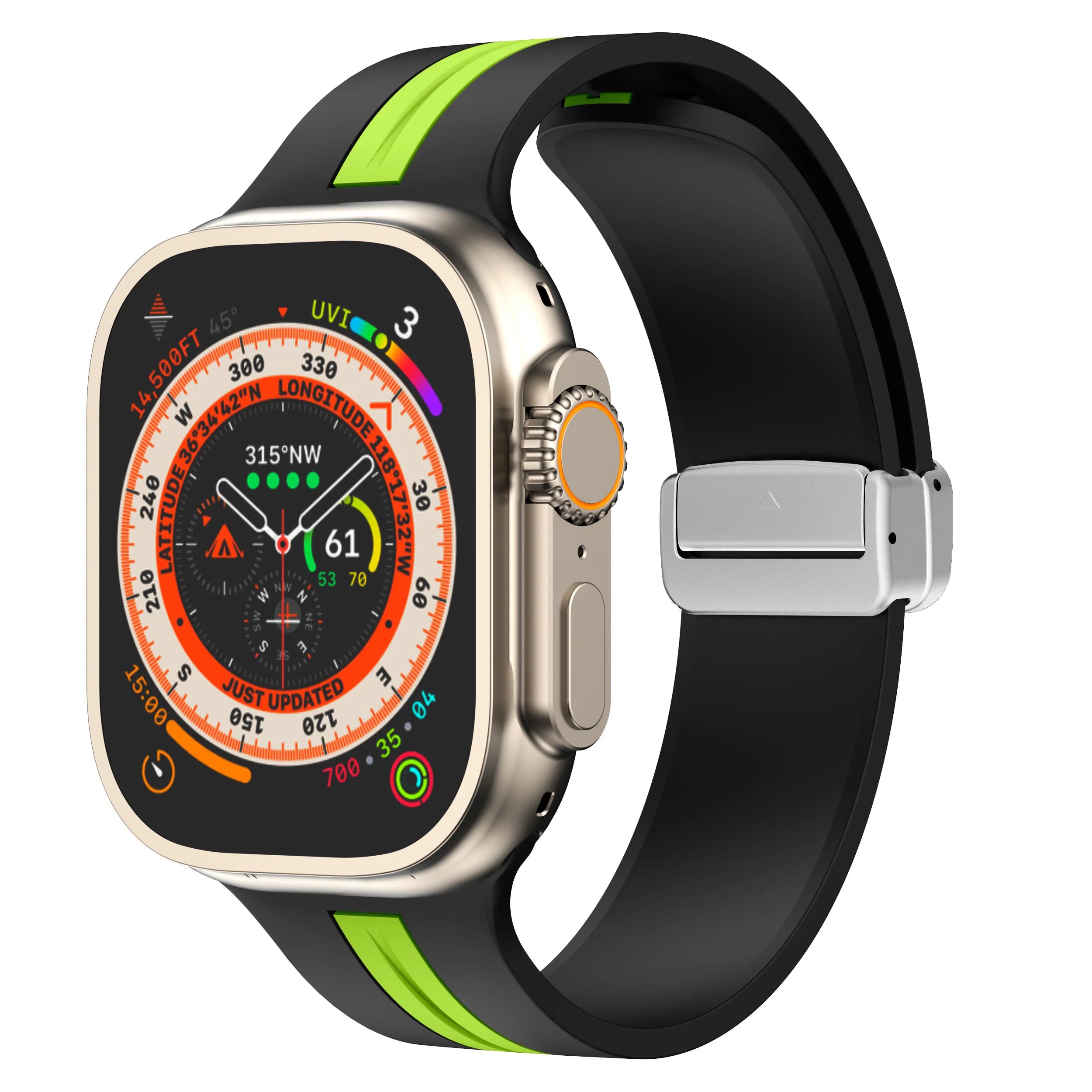 Magnetic buckle band For Apple Watch Ultra 2 band 49mm 44mm 40mm 45mm 41mm 38mm Silicone band Apple Watch Series 7 3 6 5 SE 8 9