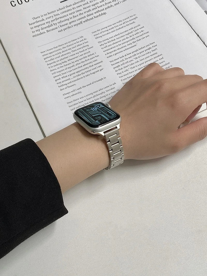 band For Apple Watch band 11 10 46mm 42mm Ultra 3 2 49mm 40mm 44mm 41mm metal Stainless Steel band Apple Watch Series 8 9 7 5 SE 6 4