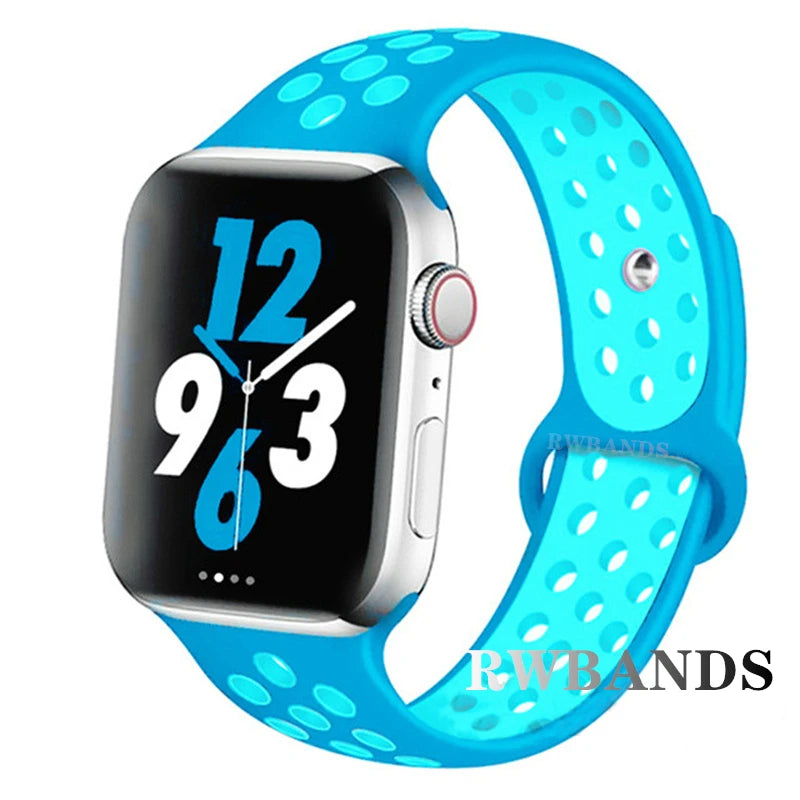 Sport band for Apple Watch band 46mm 44mm 40mm 42mm 38mm 41mm 45mm Breathable band Apple Watch Series 10 9 8 7 6 SE 5 3 Ultra 2 49mm