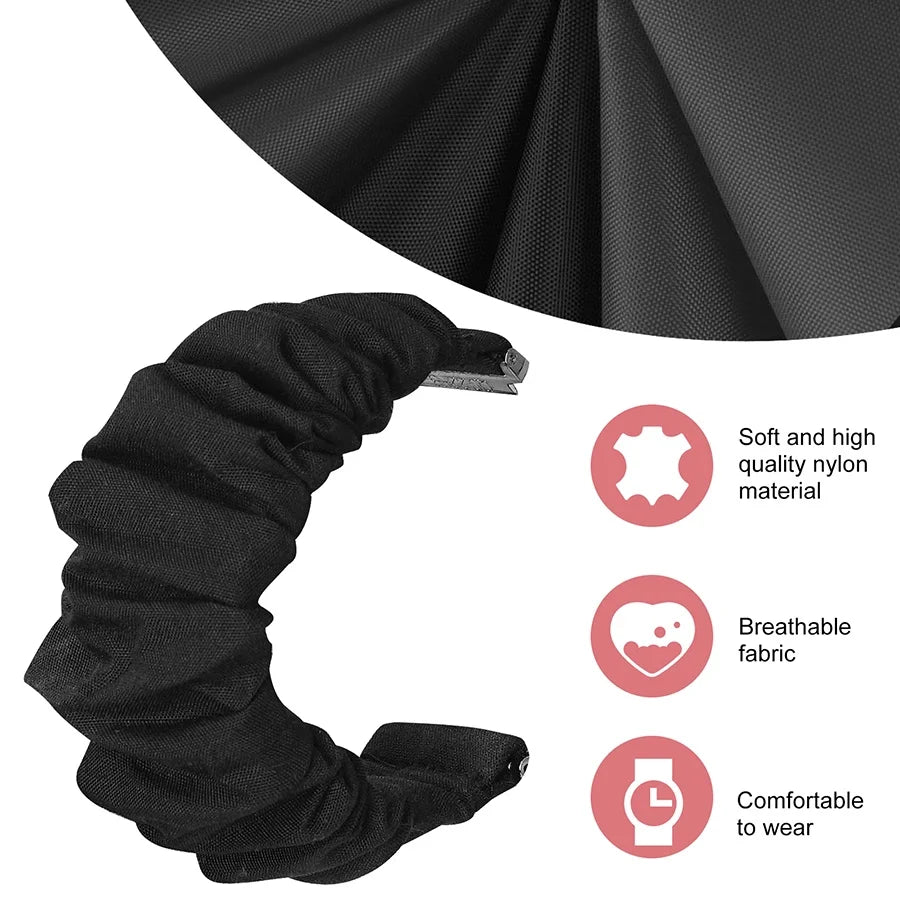 Scrunchie Strap For Samsung Galaxy watch 7/4/5/6 pro 45mm classic 47mm 43mm SOLO LOOP belt correa bracelet HUAWEI GT 2 2e 3 band