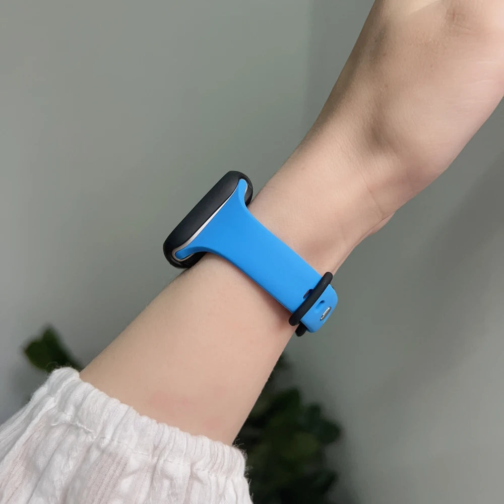 2pack silicone band +case set for Apple Watch Correa s11 women Sport 38mm 40mm 41mm 42mm 44mm 45mm 49mm for Apple Watch Series band