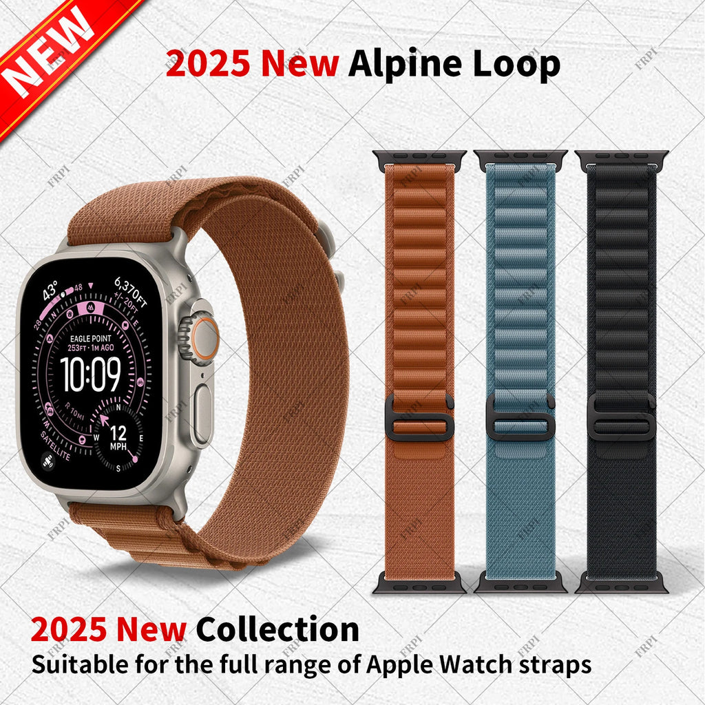 2025 New Suitable for Apple Watch High Quality Nylon band Alpine Loop For Watch Series 10 9 8 7 Ultra 2 band Apple Watch 49mm 46mm