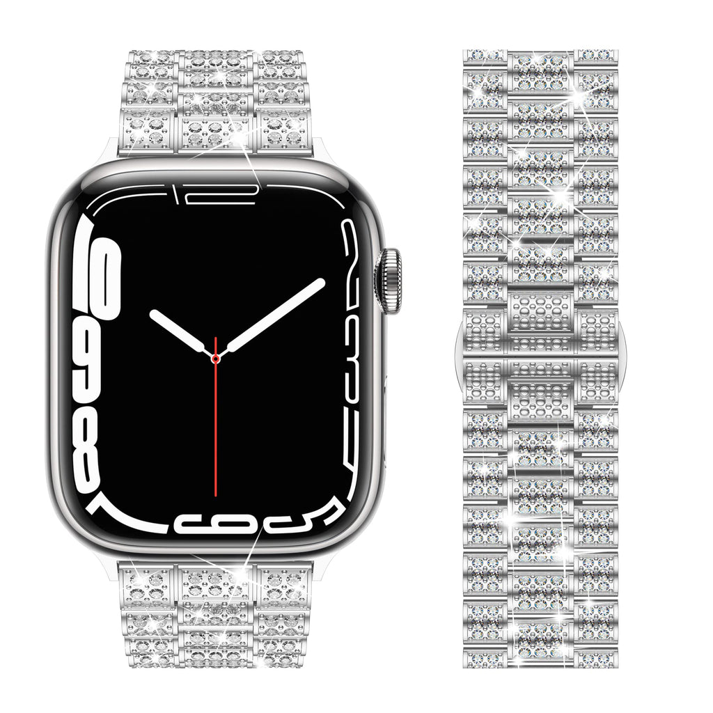 Women's Diamond band For Apple Watch Ultra 2 band 9 49mm 44mm 40mm 41mm 45mm metal band Apple Watch Series 8 7 6 SE 5 Watchband