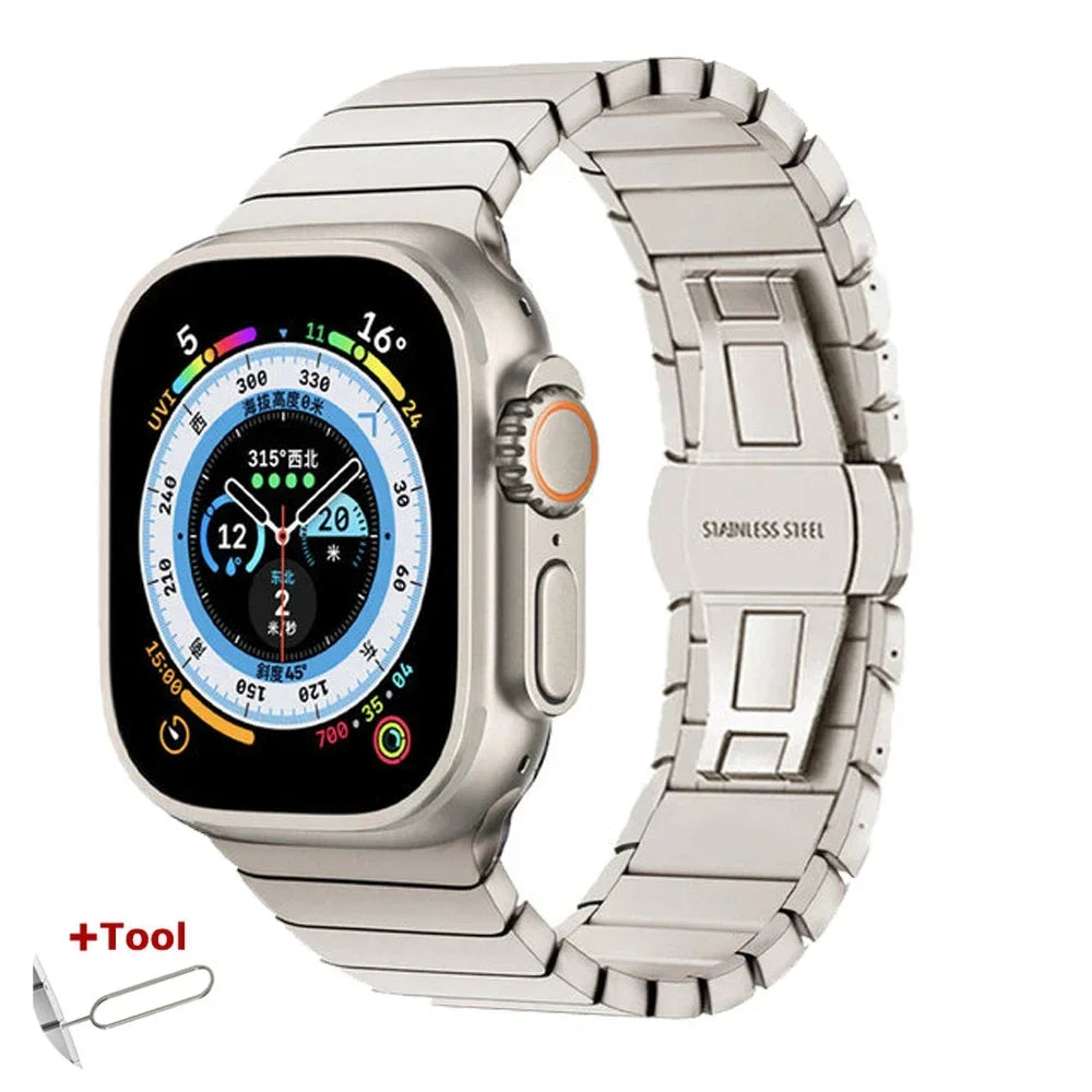 Stainless Steel band for Apple Watch band Ultra 3 49mm 46mm 42mm 45mm 41mm 44mm 40mm metal band for Apple Watch 11 10 9 8 7 6 5 4 SE