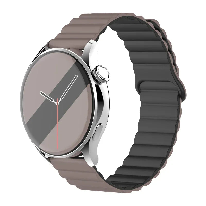silicone strap For Samsung Galaxy watch 7/6/5/4/5pro/6-4 Classic/FE 20mm 22mm band Magnetic Loop bracelet huawei GT 4-3-pro-2e