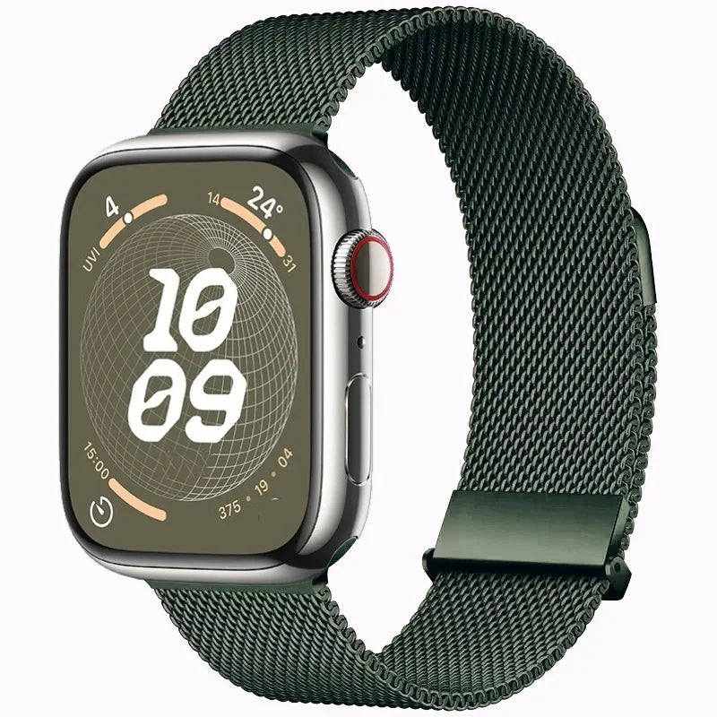 Milanese Loop band For Apple Watch Ultra 2 49mm 11 10 9 8 7 6 5 4 SE Magnetic Buckle Wristband Apple Watch 46mm 42mm 45mm 41mm 44mm 40mm