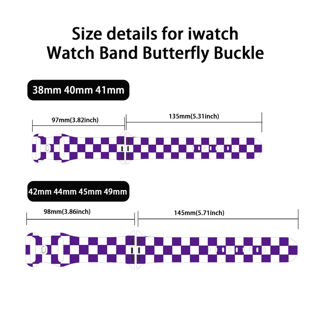 Lattice Printed band for Apple Watch 10 9 8 7 SE Silicone band Replaceable band for Apple Watch 46mm 44mm 42mm 41mm Watchband