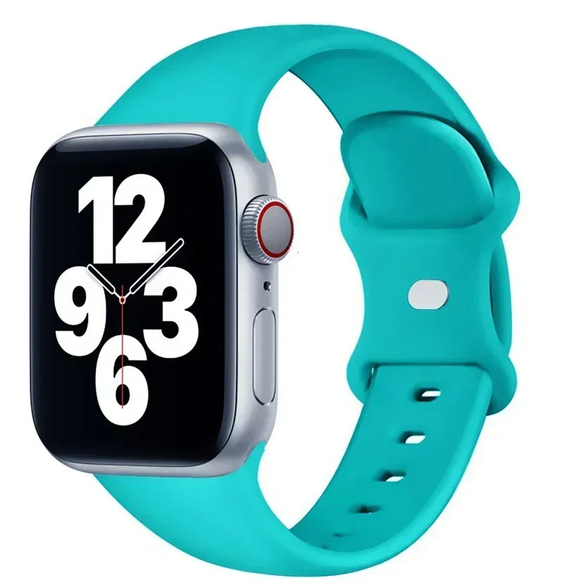 Silicone band For Apple Watch band 44mm 40mm 45mm 41mm 42mm 46mm sport wrist band Apple Watch serie 10 8 7 SE 4 5 6 9 Ultra 2 49mm
