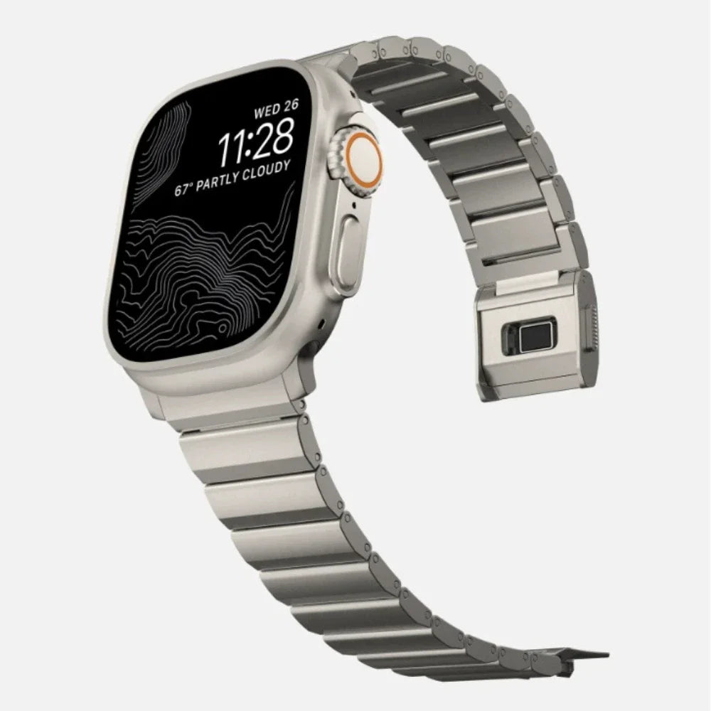 Luxury Titanium band for Apple Watch band Ultra 2 49mm 46mm 45mm 42mm Magnetic Correa for Apple Watch Series 10 9 8 7 6 SE 5 band