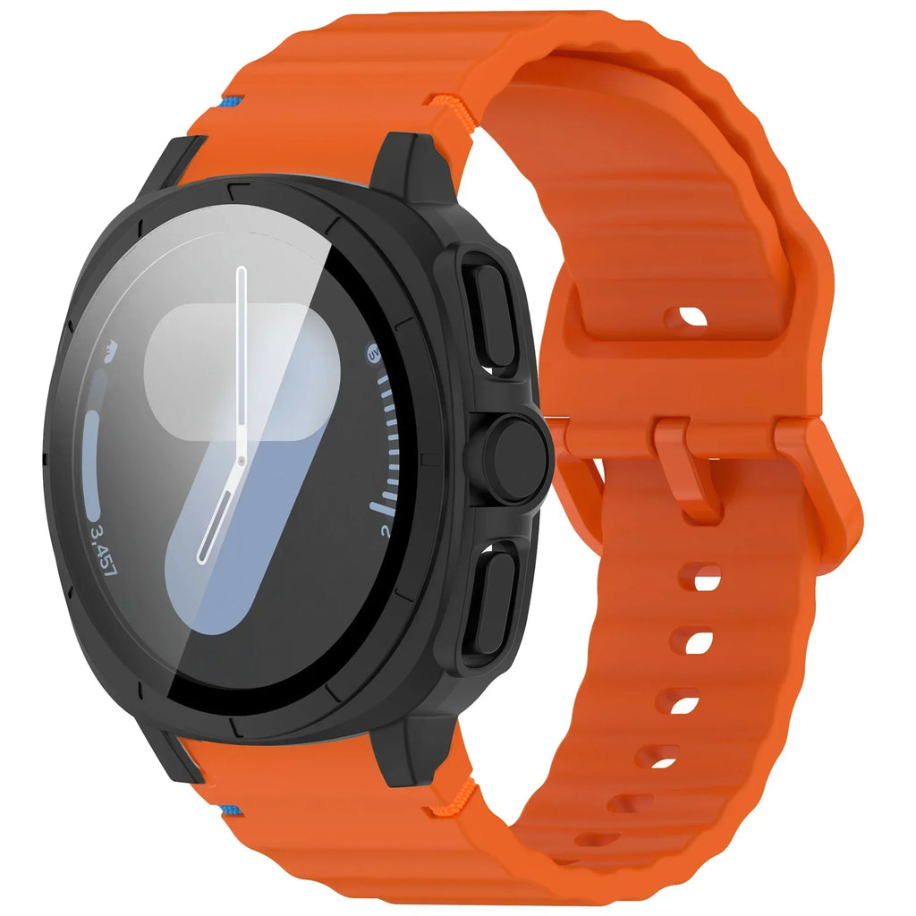 Case+Strap for Samsung Galaxy Watch 7 40mm 44mm Appearance Upgrade Ultra 47mm for Galaxy Watch 7 Sports silicone Bracelet