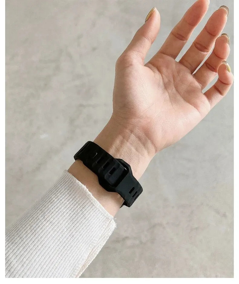 Candy Silicone Case+ band For Apple Watch Series 9 45mm band 8 7 42mm 41mm SE 6 5 4 3 2 1 44mm 40mm 38mm Apple Watch Ultra 2 49mm