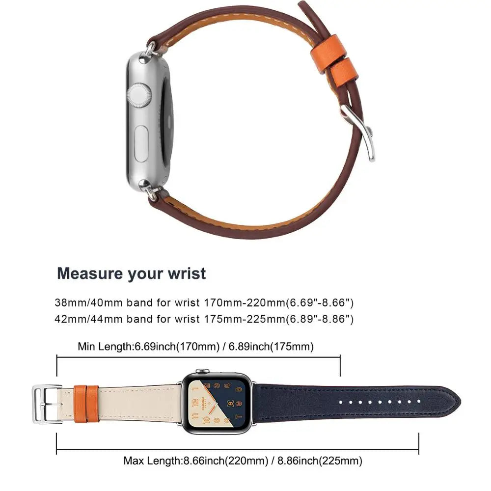 Leather watch band for Apple Watch 11 band 46mm 42mm 44mm 40mm 41mm 45mm 49mm 38mm band Apple Watch Series 10 Ultra3 9 8 7 6 5 SE 3