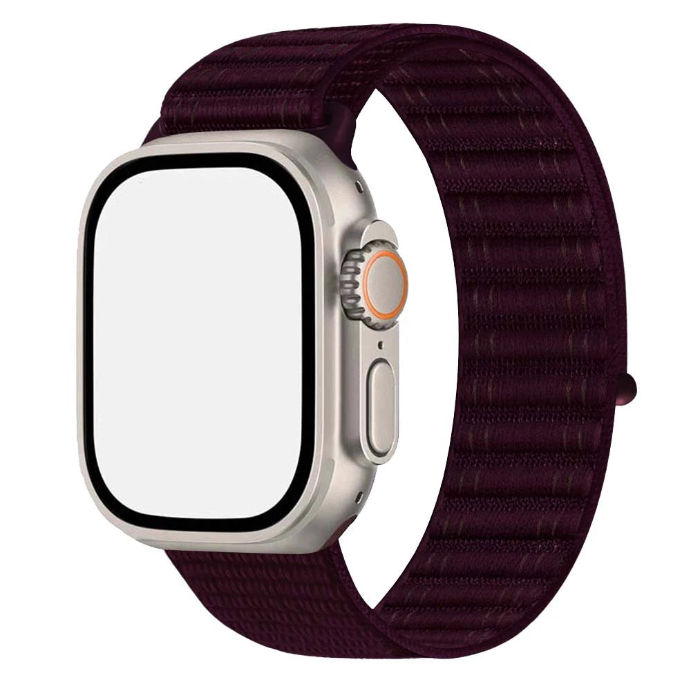 Fabric band for Apple Watch Ultra band 49mm 45mm 46mm 44mm 42mm 41mm 40mm Nylon Loop band Apple Watch Series 10 9 8 7 6 5 4 SE